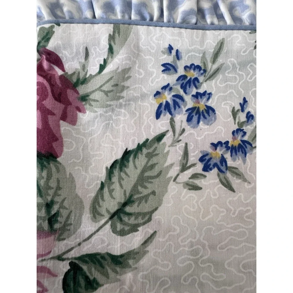VTG Waverly Belle Rive FULL/DOUBLE Sheet Set 4 piece Cottagecore Rose Ruffle